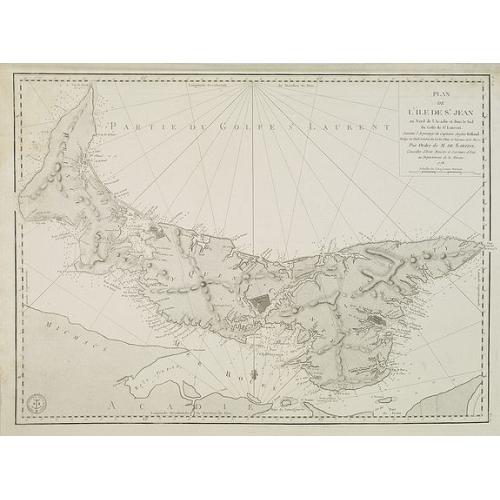 Old map image download for Plan de L'ile de St. Jean Au nord de l'Acadie. . .