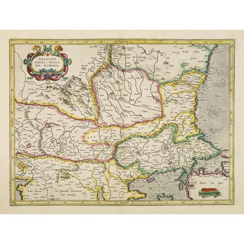 Old map image download for Walachia Servia, Bulgaria, Romania.
