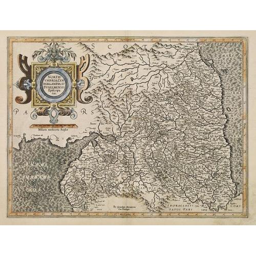 Old map image download for Northumbria, cum Berlandia, et Dunelmensis Episcopatus.