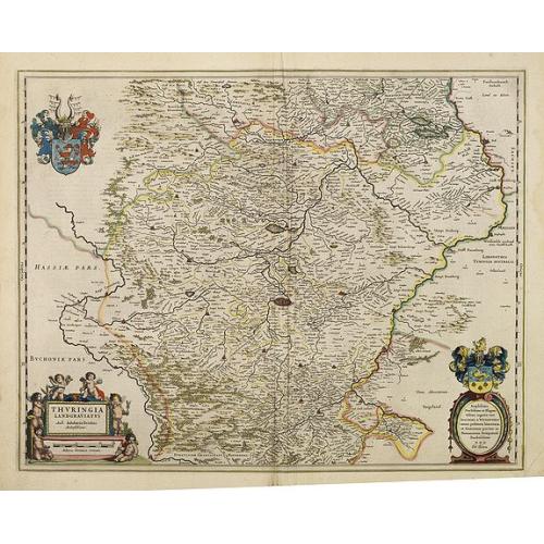 Old map image download for Thuringia landgraviatus.