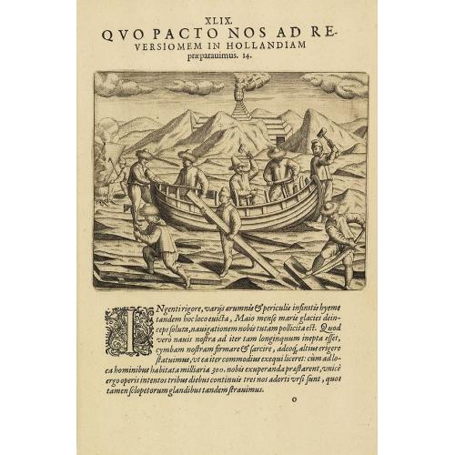 Old map image download for The third Dutch artic voyage by W.Barentsz.
