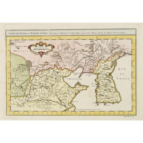 Carte du Katay, ou Empire de Kin : pour servir a l'Histoire de Jenghiz Khan, raportée dans l'Histoire generale des voyages, tirée de l'Angloise.