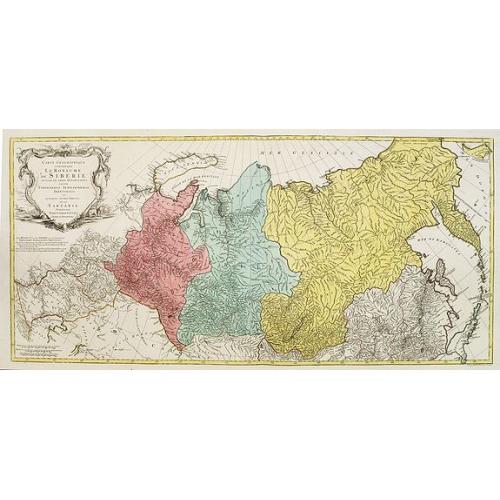 Old map image download for Carte géographique contenant le Royaume de Siberie . . .
