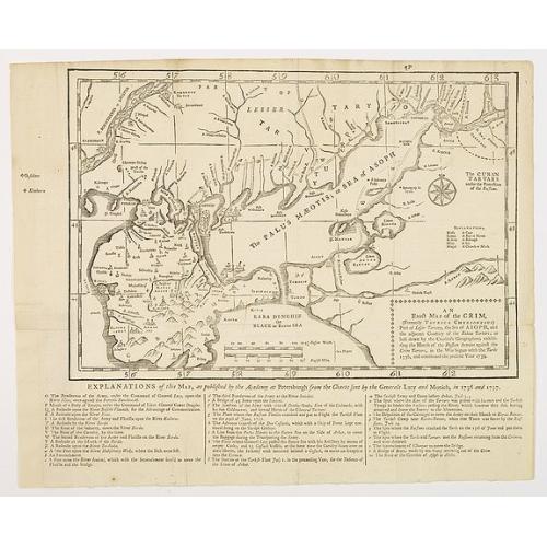 Old map image download for An exact map of the CRIM (Formely Taurica Chersonesus) Part of Lesser Tartary, the Sea of Asoph, and the adjacent Country of the Kuban Tartars. . .