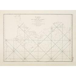 Carte d'une partie des Côtes de la Chine et des Isles adjacentes depuis l'Isle nommée la Pierre Blanche, jusqu'à celle de l'Artimon.