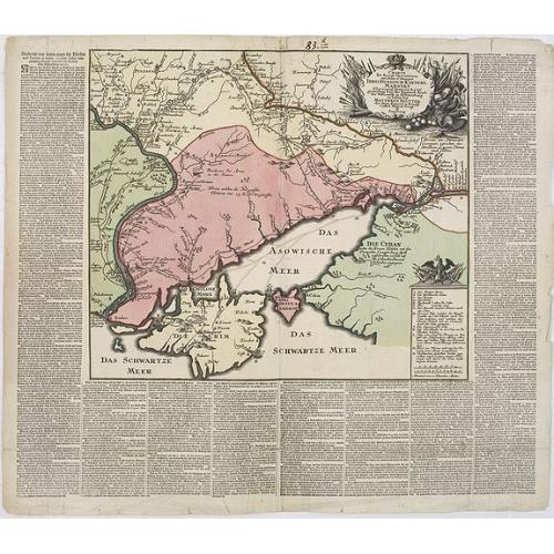 Old map image download for Charte der Kriegs Operationen am Donn u: Dnieper Ihro Russisch Kayserl Majestaet Glorieusen Armeen A: 1736