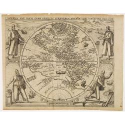 America sive novus orbis respectu Europaeorum inferior globi terrestris pars 1596.