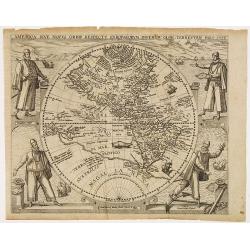 America sive novus orbis respectu Europaeorum inferior globi terrestris pars 1596.