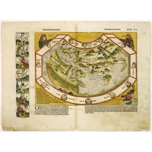 Old map image download for Secunda etas mundi. Folium XIII.