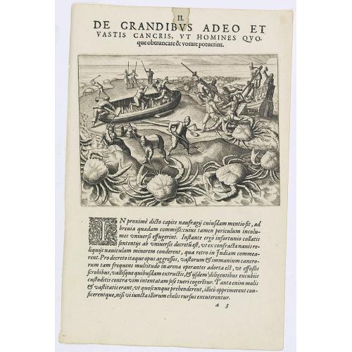 Old map image download for De Grandibus Adeo et Vastis Cancris. (Giant crabs)