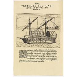 XXVII. Triremes seu Galiottae et Fustae Iavenenfium. 21. ( A typical Javanese man-of-war ship)