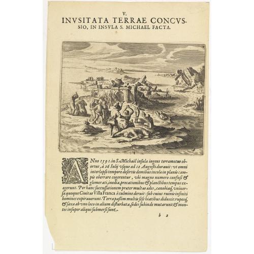 Old map image download for V. Inusitata Terrae Concussio, in Insula S. Michael Facta.