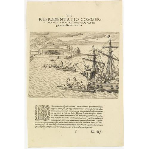 Old map image download for VIII. Repraesentatio Commerciorum et Negotiationum, Quas Nigritae cum Batauis exercent.