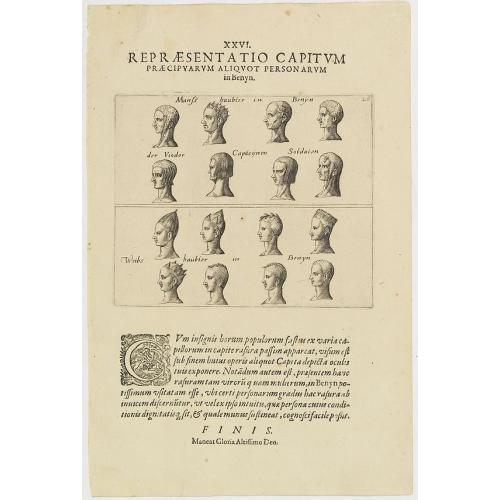 XXVI. Repraesentatio Capitum Praecipuarum Aliquot Personarum in Benyn.