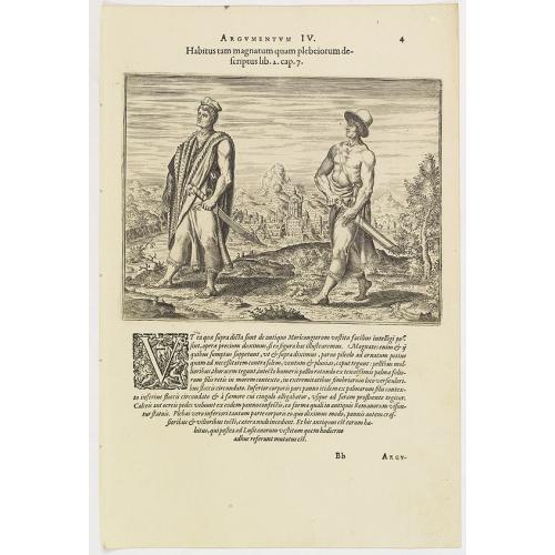 Old map image download for Argumentum IV. Habitus tam magnatum quam plebeiorum descriptus lib. 2 cap. 7. (How the Congolese men dress)