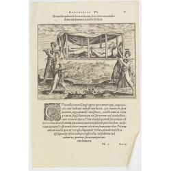 Argumentum VI. De modis quibus de loco in locum, feruorum aut conductitiorum humeris transferri Folent. (How the Congolese are transported)