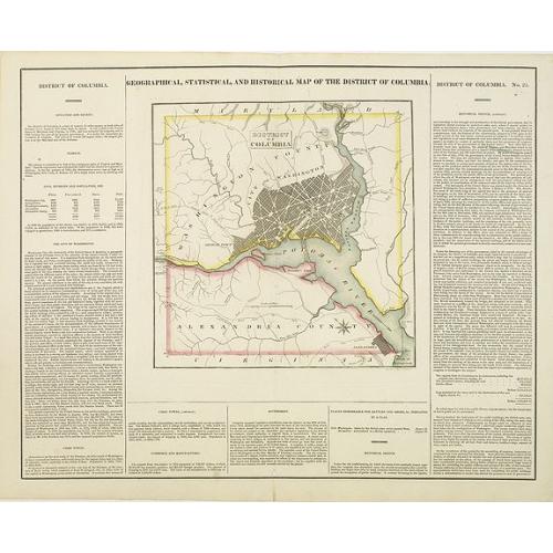 Old map image download for Geographical, statistical, and historical map of the district of Columbia.