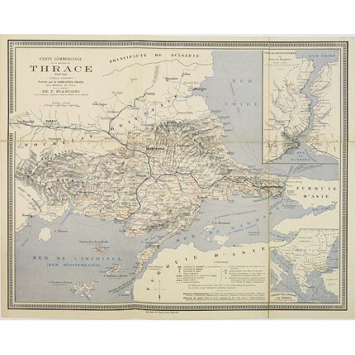 Old map image download for Carte commerciale de la province de Thrace. . .