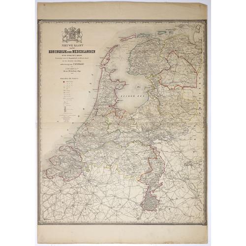 Nieuwe kaart van het Koningrijk der Nederlanden. . .