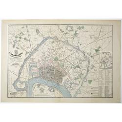 Plan de la ville d'Anvers et de son agrandissement général.