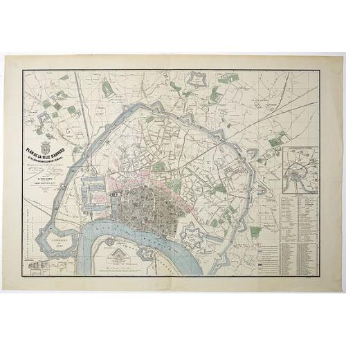 Old map image download for Plan de la ville d'Anvers et de son agrandissement général.