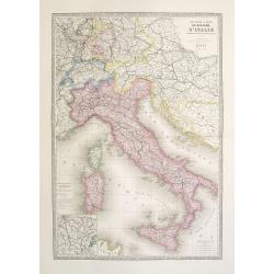Nouvelle carte du royaume d'Italie indiquant les nouvelles divisions politiques. . . Nouvelle edition.