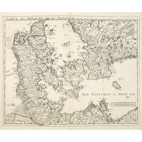 Old map image download for Carte Du Royaume de Danemarc.