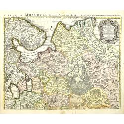 Carte de Moscovie dressée par G.De L\'Isle.