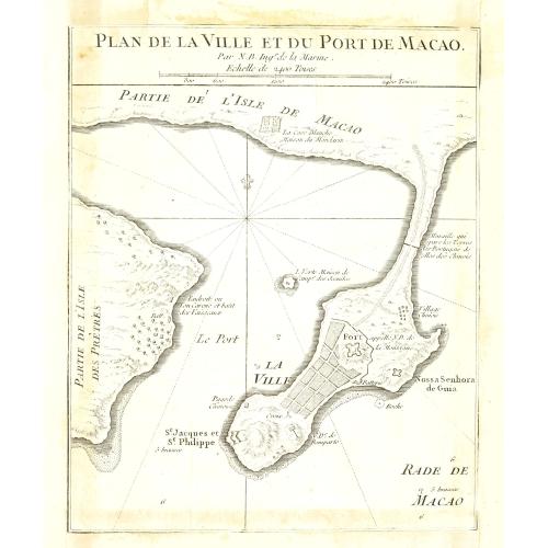 Old map image download for Plan de la ville et du port de Macao.