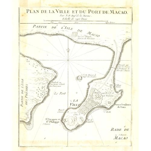 Old map image download for Plan de la ville et du port de Macao.