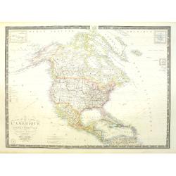 Nouvelle carte de l'Amérique Septentrionale et des iles qui en dépendent dressée par H. Brué. . .