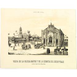 Vista de la iglesia mayor y de la ermita del buenviaje.