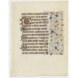 Leaf on vellum from a manuscript Book of Hours, use of Rome.