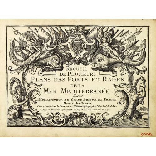 Old map image download for [title page] Recueil de Plusieurs plans des ports et rades de la Mer Mediterranée.