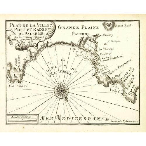 Old map image download for Plan de la Ville, Port et rades de Palerme. . .