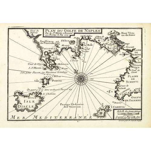Old map image download for Plan du Golfe de Naples.