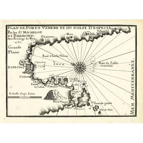 Old map image download for Plan de Porto Venere et du Golfe d'Especia.