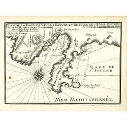 Plan de la Baye de Ville Franche et de celle de St. Souspir.