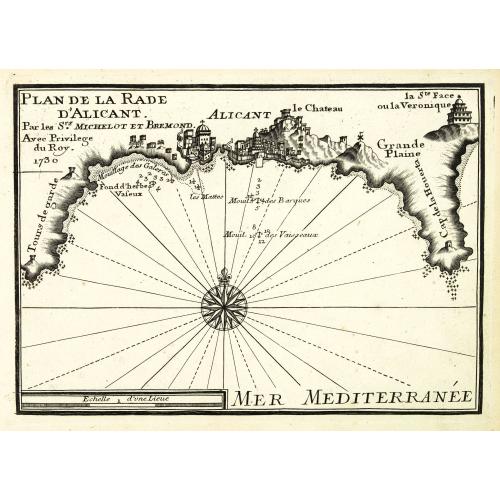 Old map image download for Plan de la Rade d'Alicant.