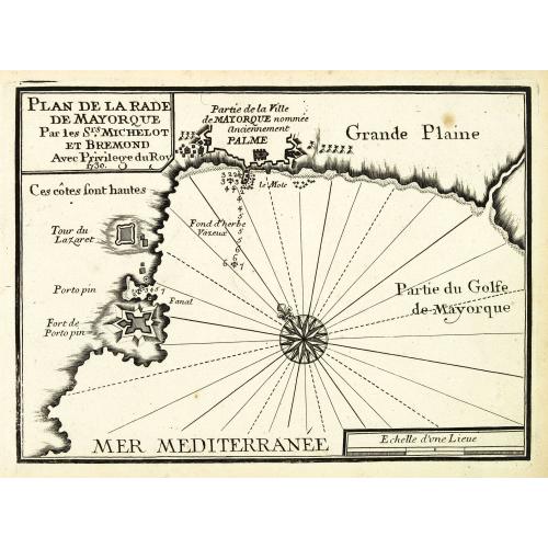 Old map image download for Plan de la Rade de Mayorque.