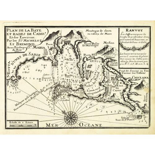 Old map image download for Plan de la Baye et Rade de Cadis.