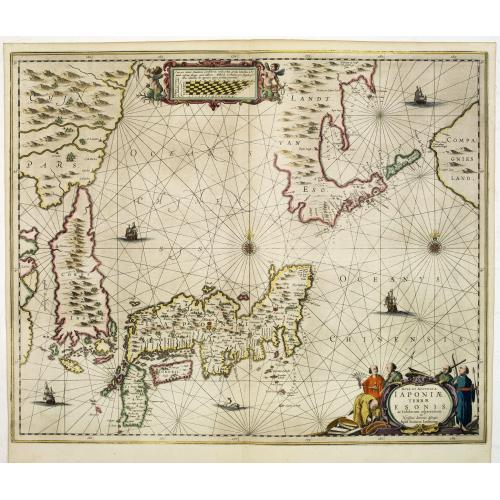 Old map image download for Nova et accurata Japoniae terrae Esonis, ac Insularum. . .