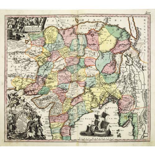 Old map image download for Imperii Magni Mogolis sive Indici Padschach. . .