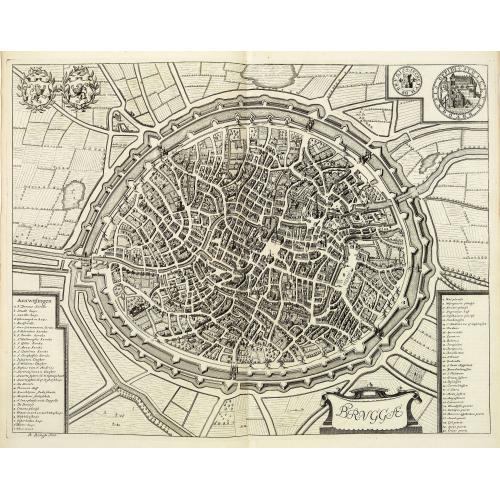 Old map image download for Brugge.