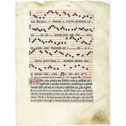 Leaf on vellum from a antiphonary.