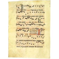 Leaf on vellum from a antiphonary.