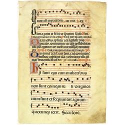 Leaf on vellum from a antiphonary.