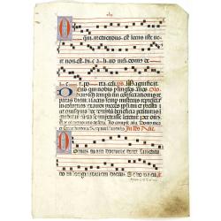 Leaf on vellum from a antiphonary.