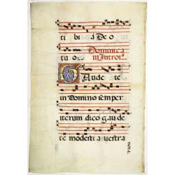 Leaf on vellum from an antiphonary.