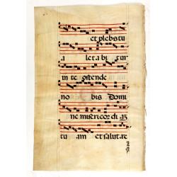 Leaf on vellum from an antiphonary.